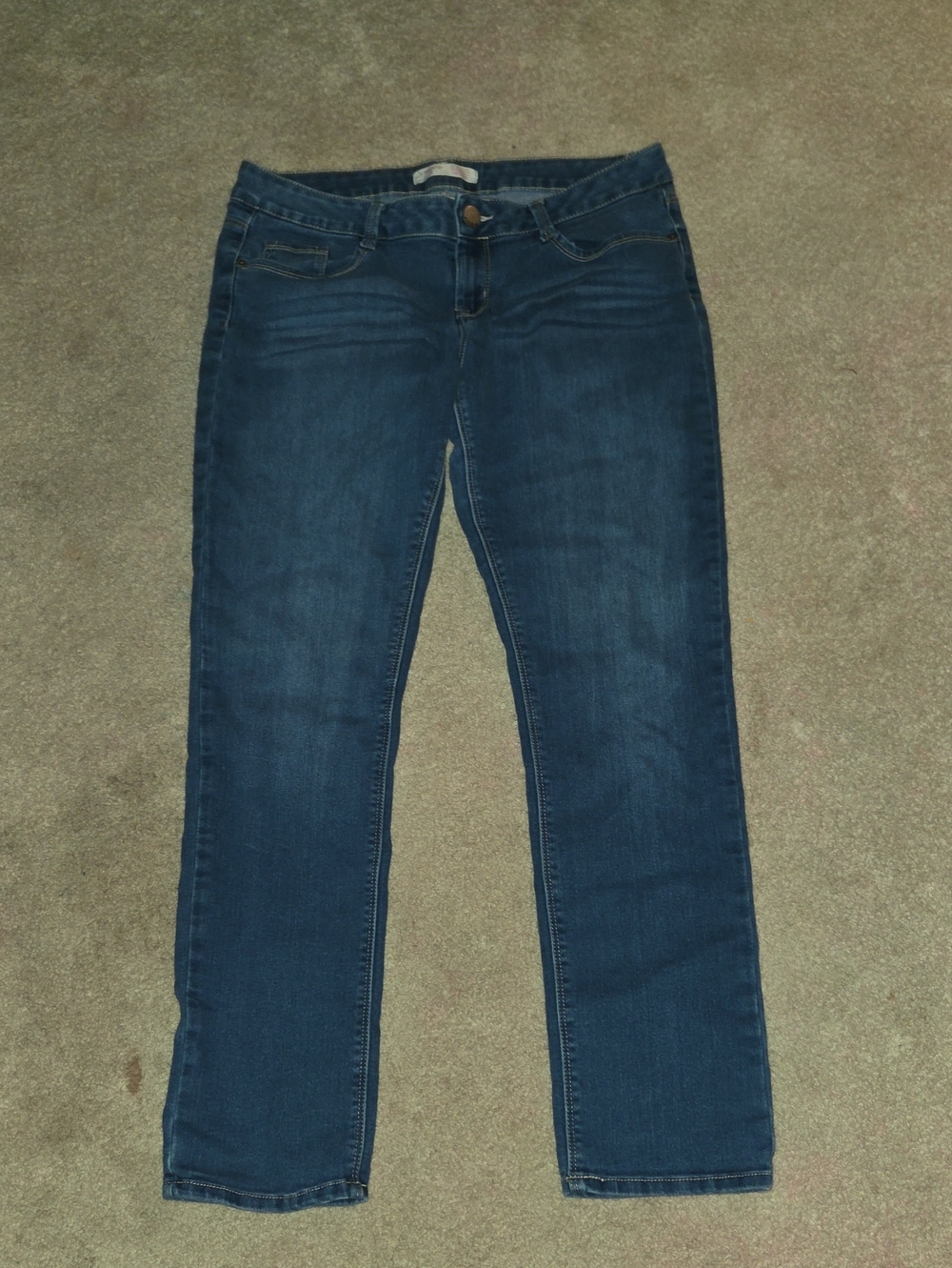 💼 No Boundaries Women's Dark Blue Straight Leg Jeans